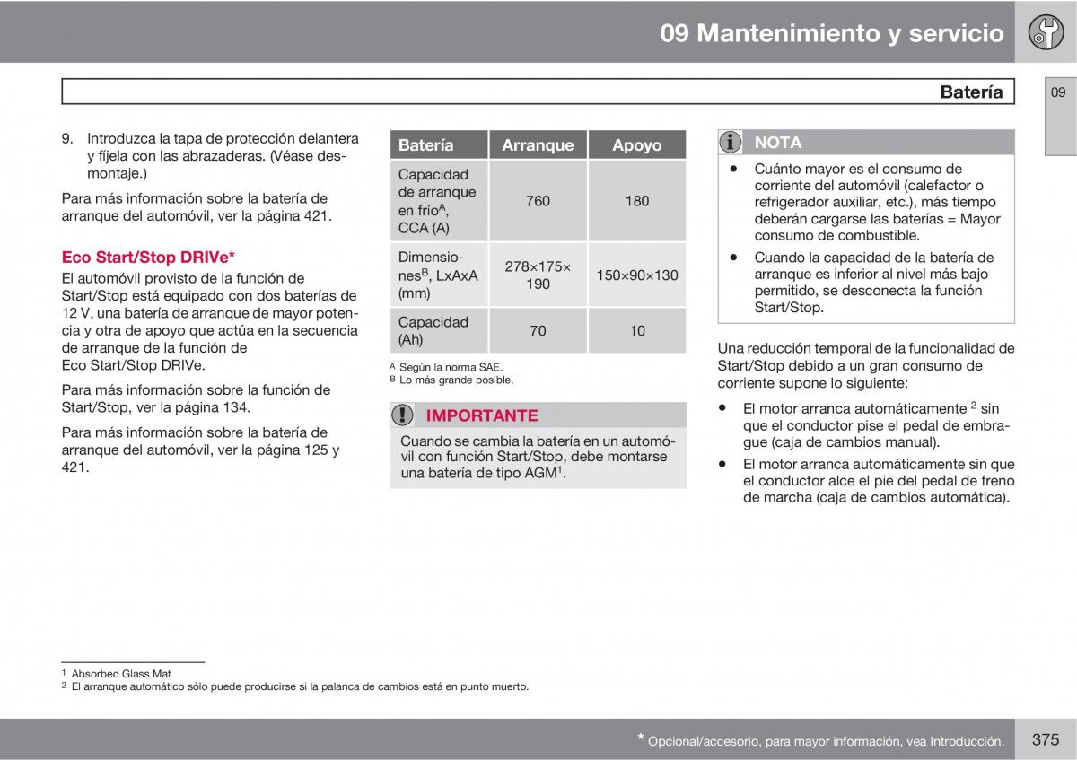 Volvo V70 III 3 manual del propietario / page 377