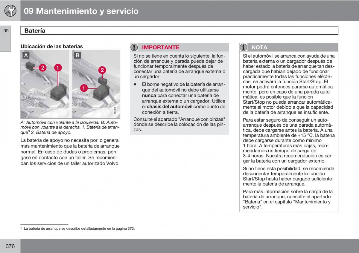 Volvo V70 III 3 manual del propietario / page 378