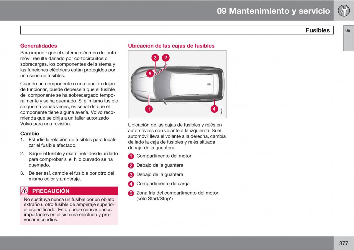 Volvo V70 III 3 manual del propietario / page 379