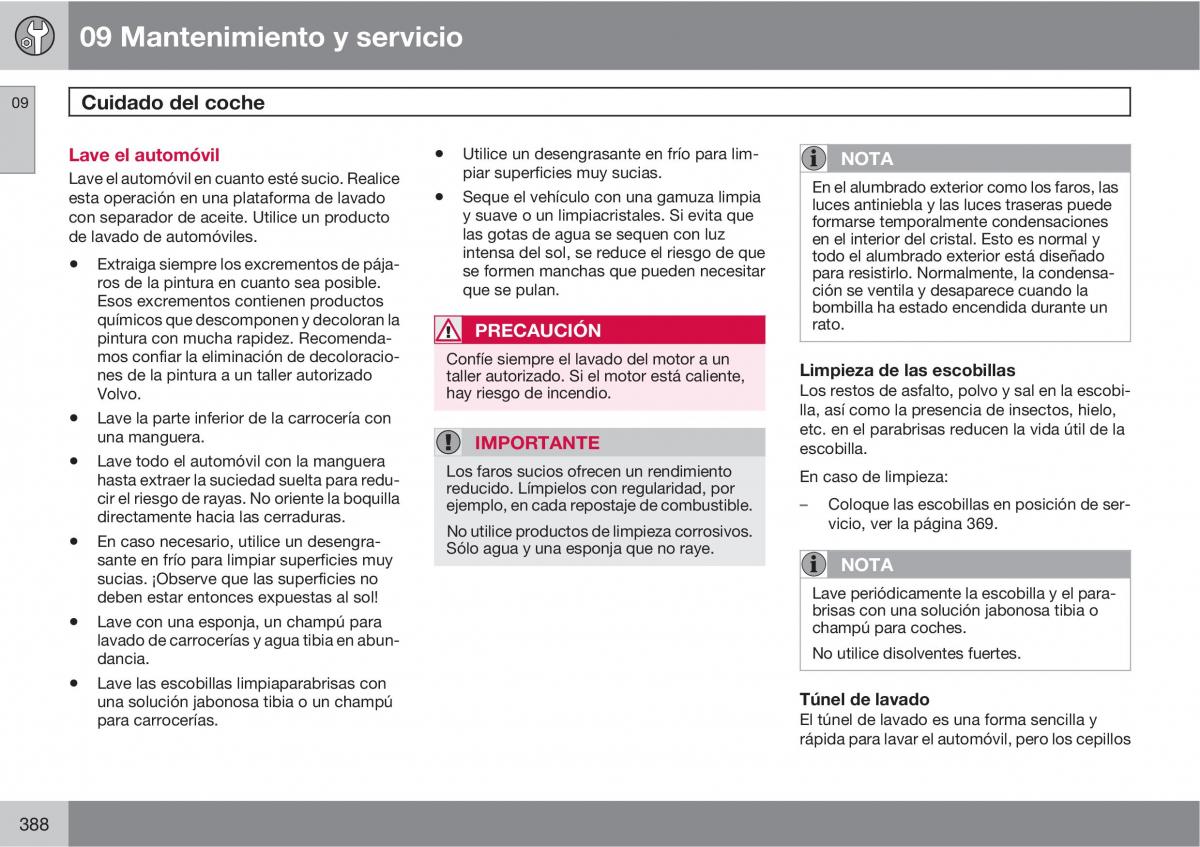 Volvo V70 III 3 manual del propietario / page 390