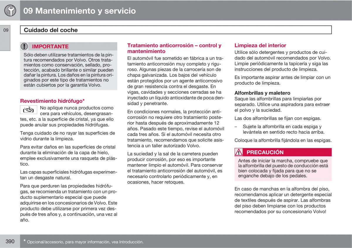 Volvo V70 III 3 manual del propietario / page 392