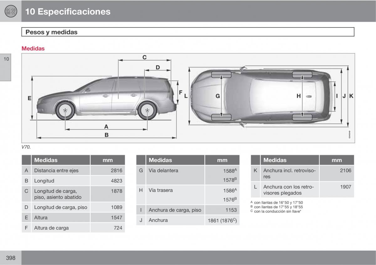 Volvo V70 III 3 manual del propietario / page 400