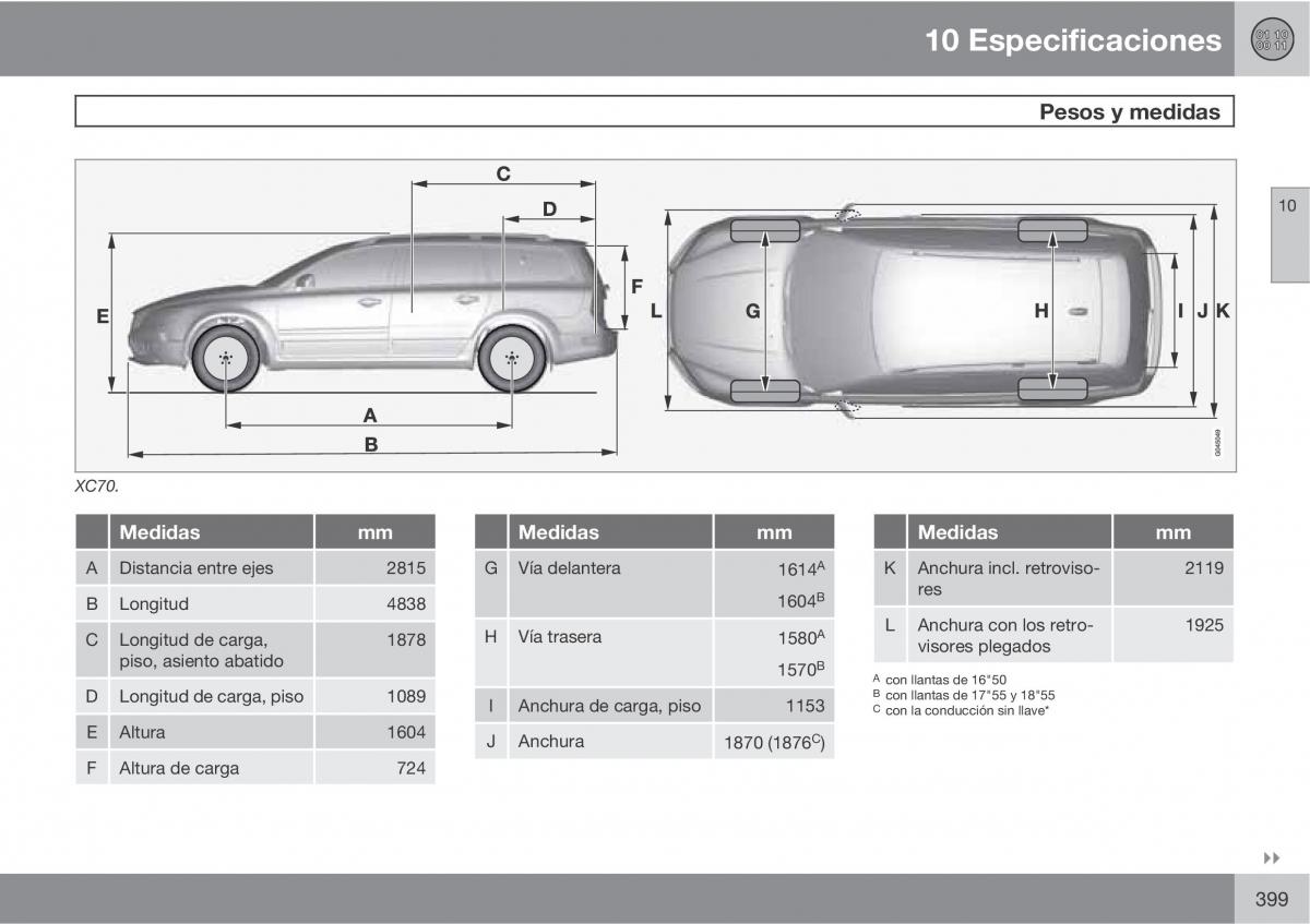 Volvo V70 III 3 manual del propietario / page 401