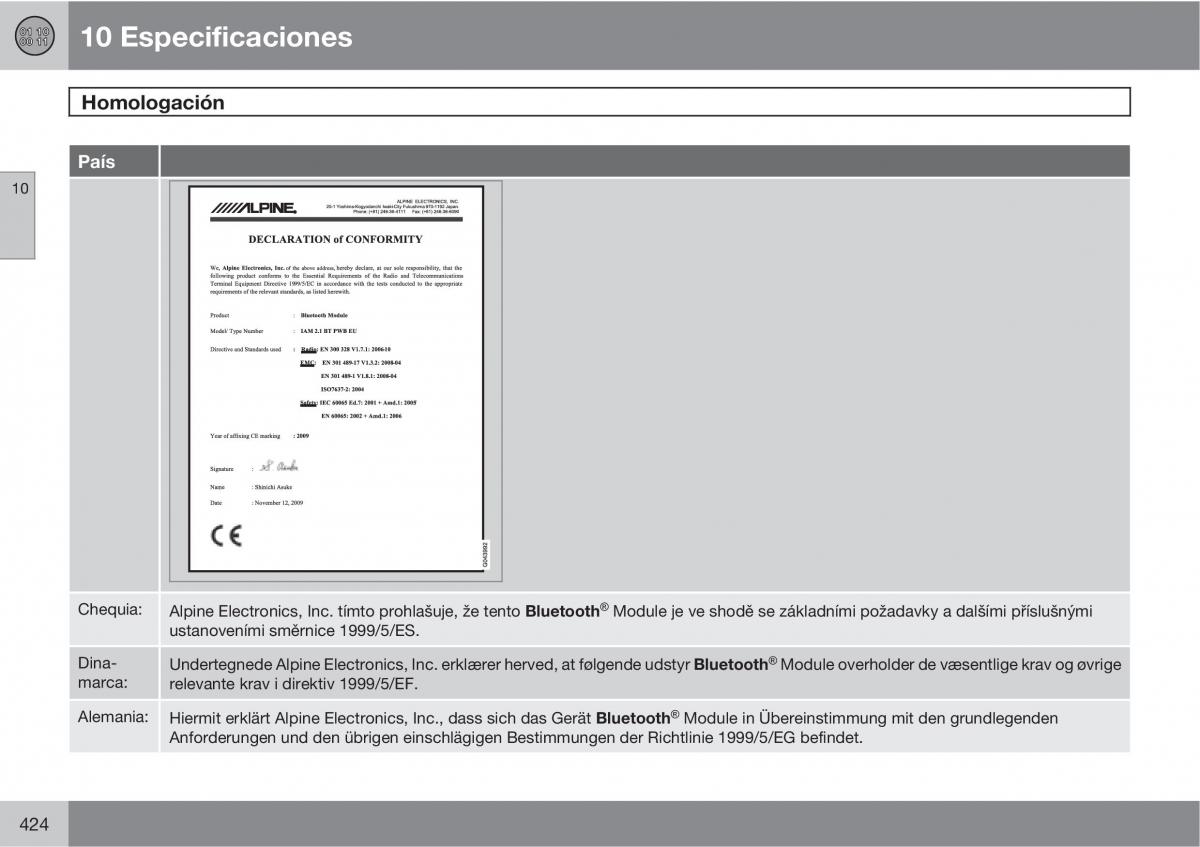 Volvo V70 III 3 manual del propietario / page 426