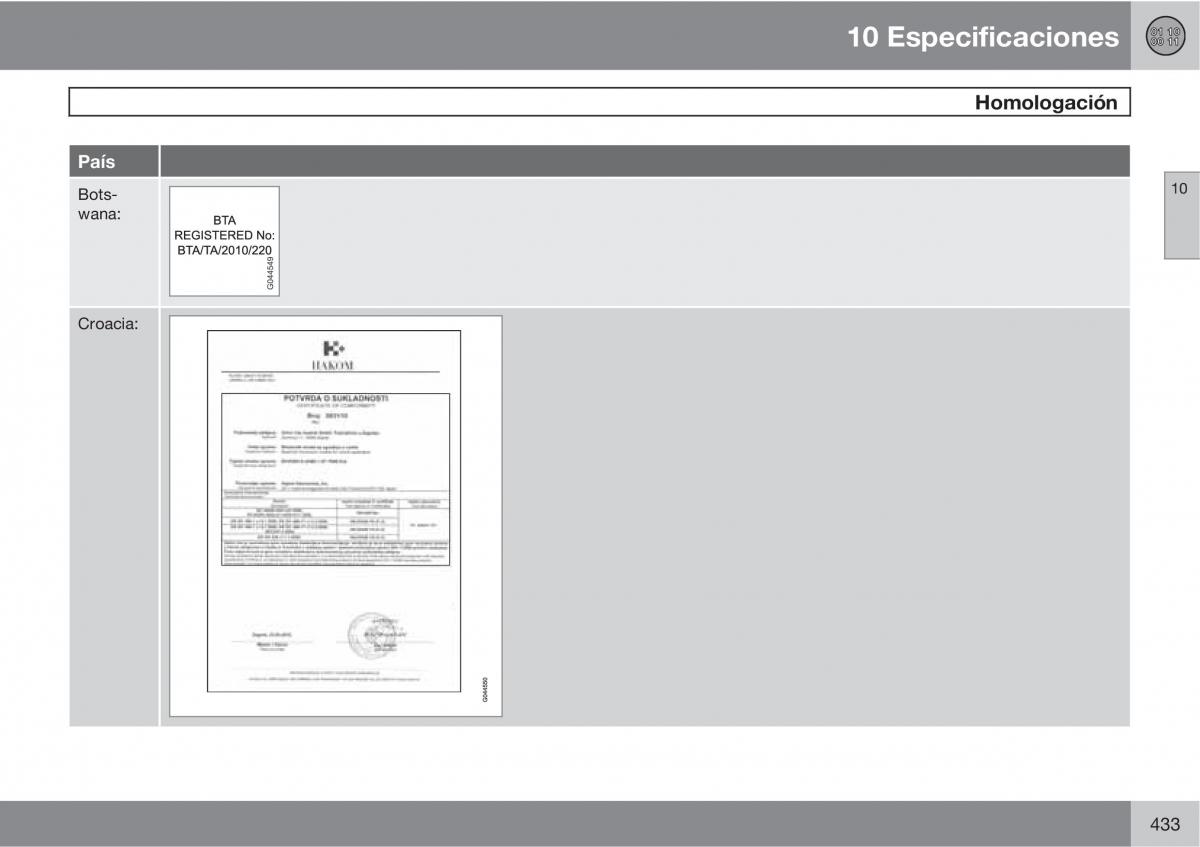 Volvo V70 III 3 manual del propietario / page 435