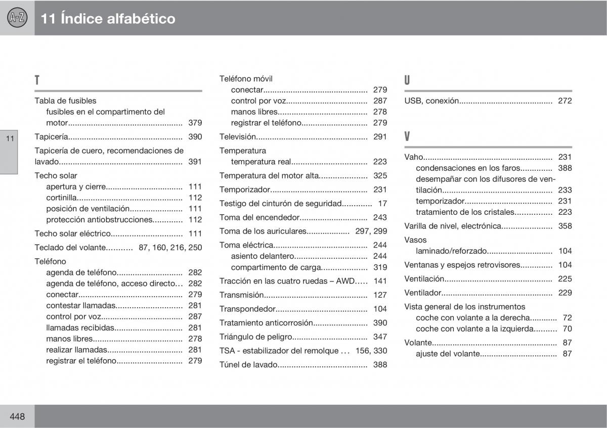 Volvo V70 III 3 manual del propietario / page 450