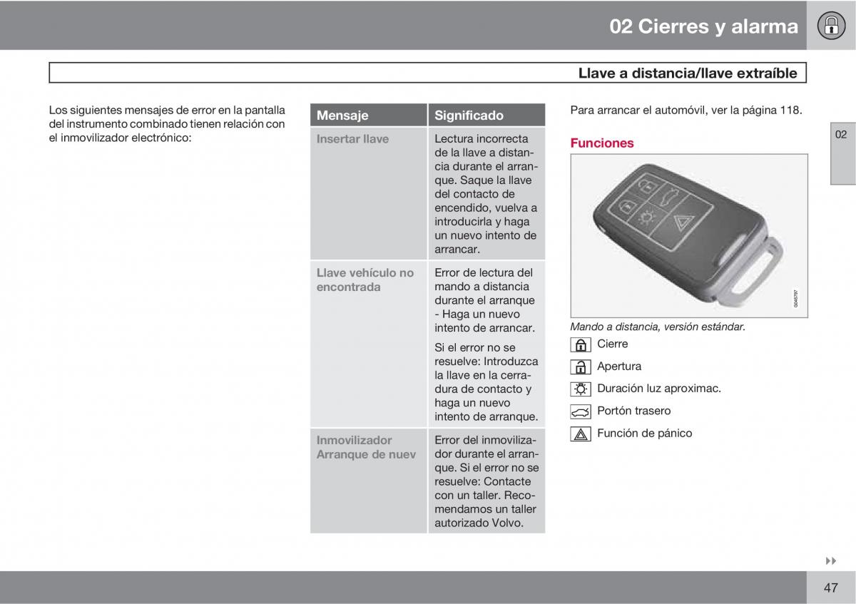 Volvo V70 III 3 manual del propietario / page 49