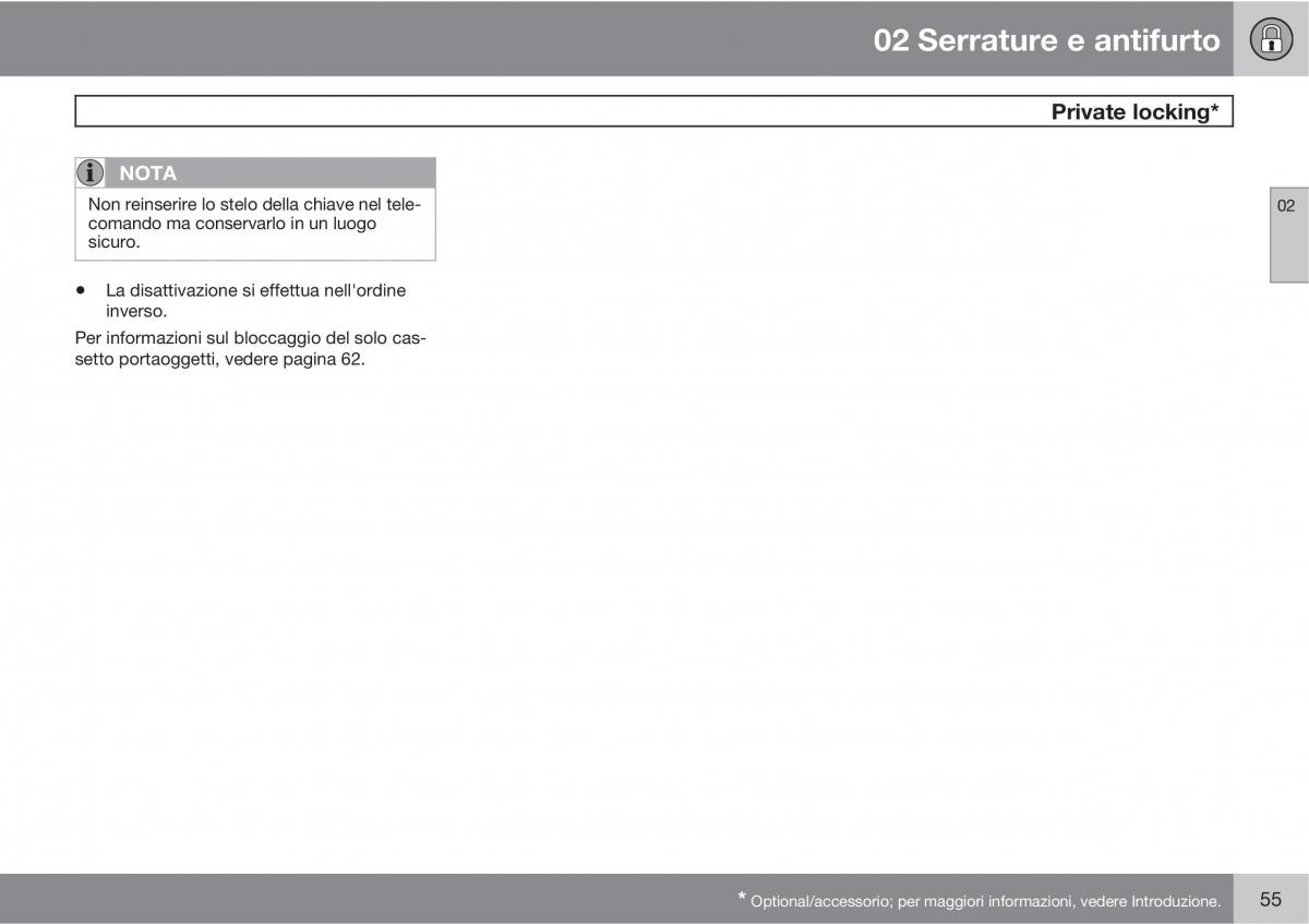 Volvo V70 III 3 manuale del proprietario / page 57