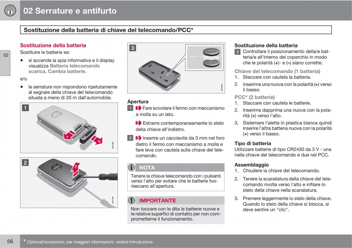 Volvo V70 III 3 manuale del proprietario / page 58