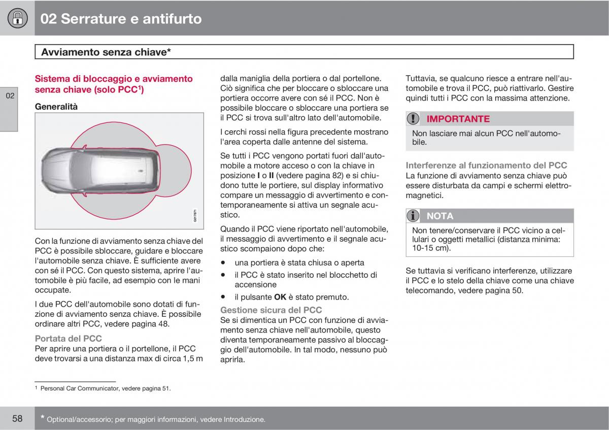 Volvo V70 III 3 manuale del proprietario / page 60