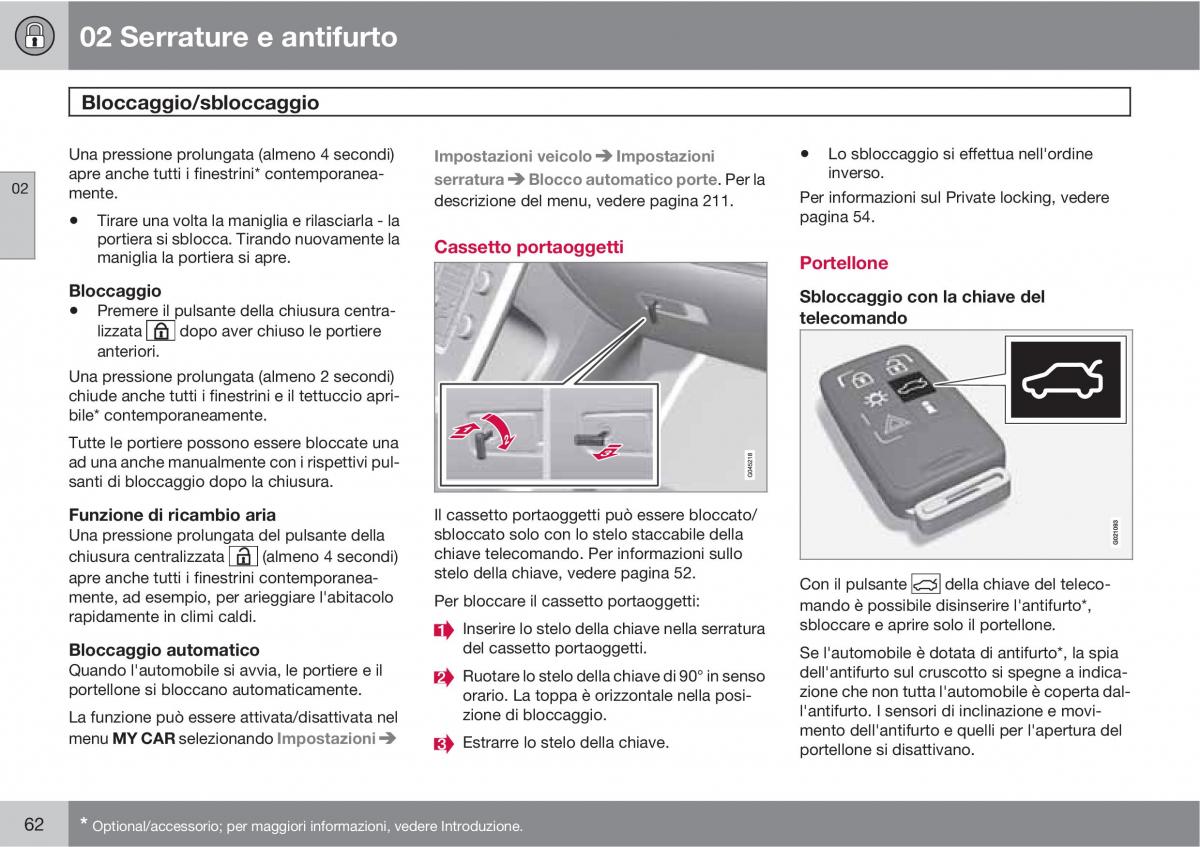 Volvo V70 III 3 manuale del proprietario / page 64