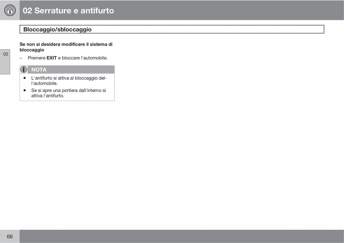 Volvo V70 III 3 manuale del proprietario / page 68