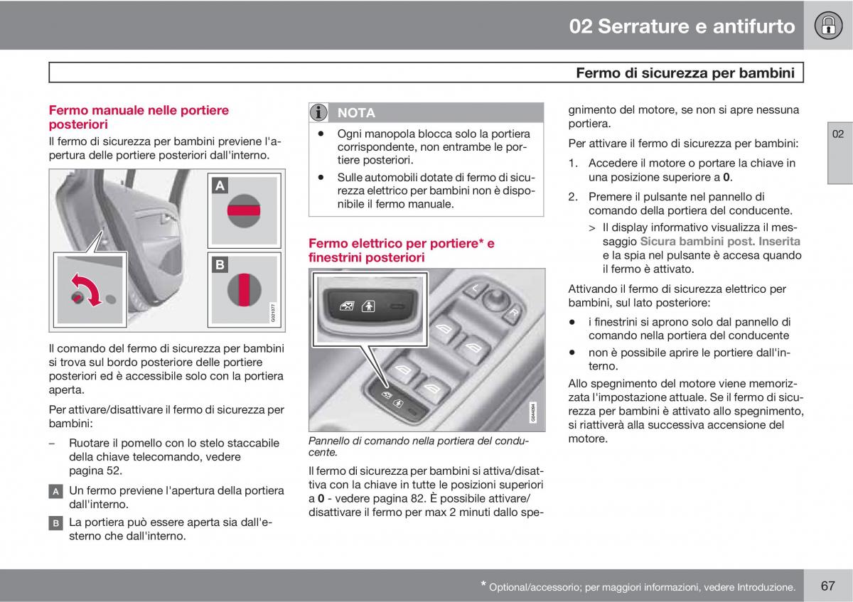 Volvo V70 III 3 manuale del proprietario / page 69