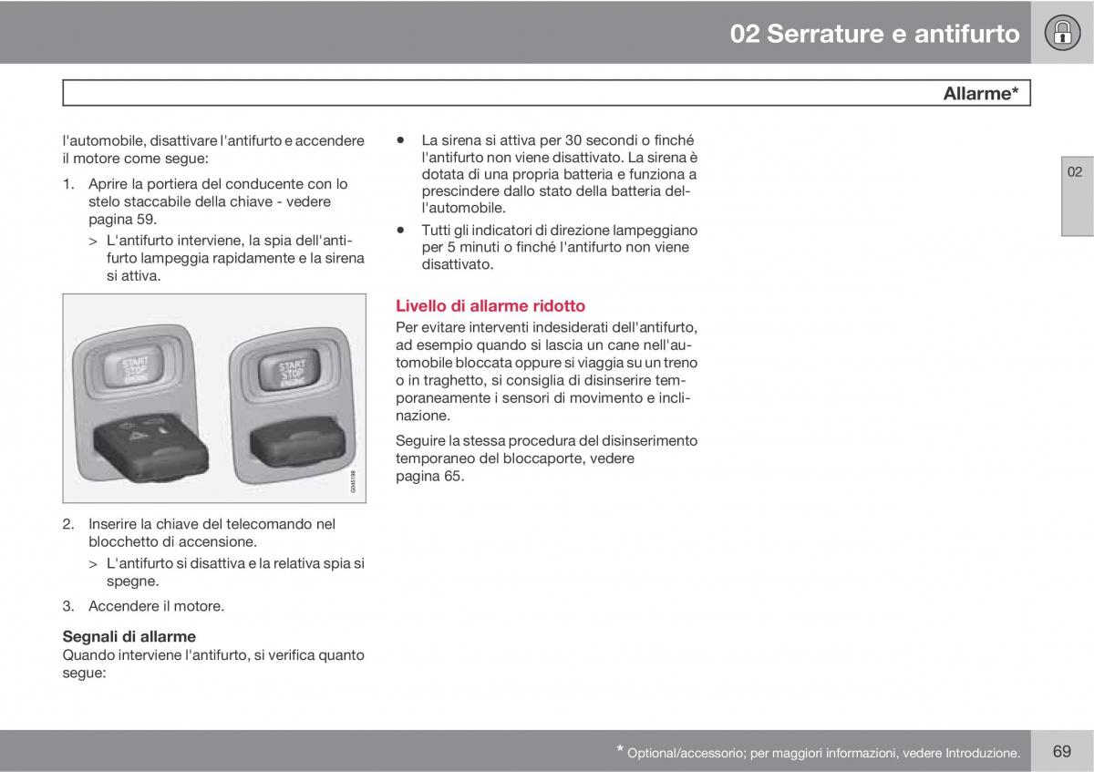 Volvo V70 III 3 manuale del proprietario / page 71