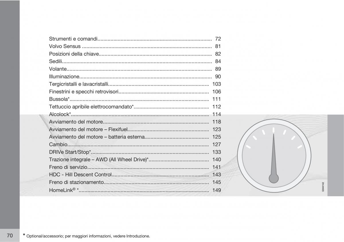 Volvo V70 III 3 manuale del proprietario / page 72