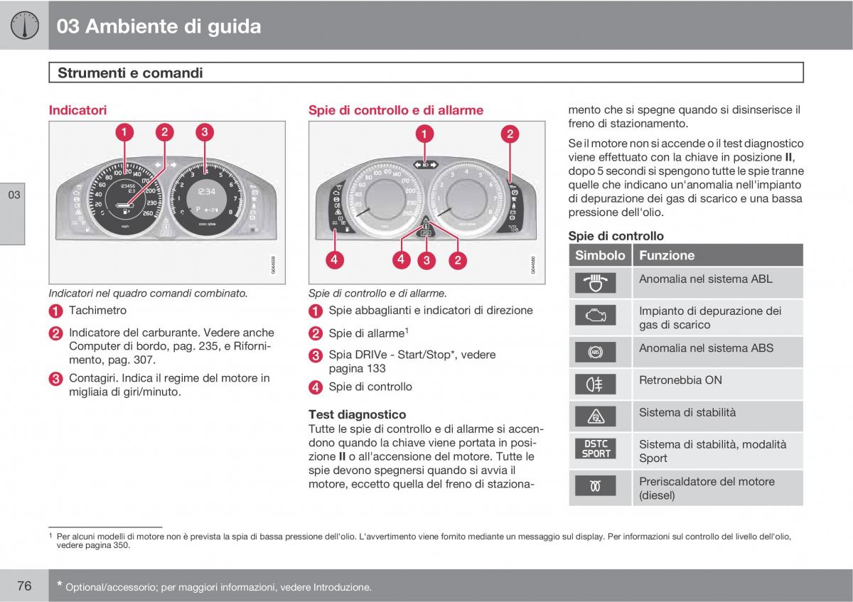 Volvo V70 III 3 manuale del proprietario / page 78