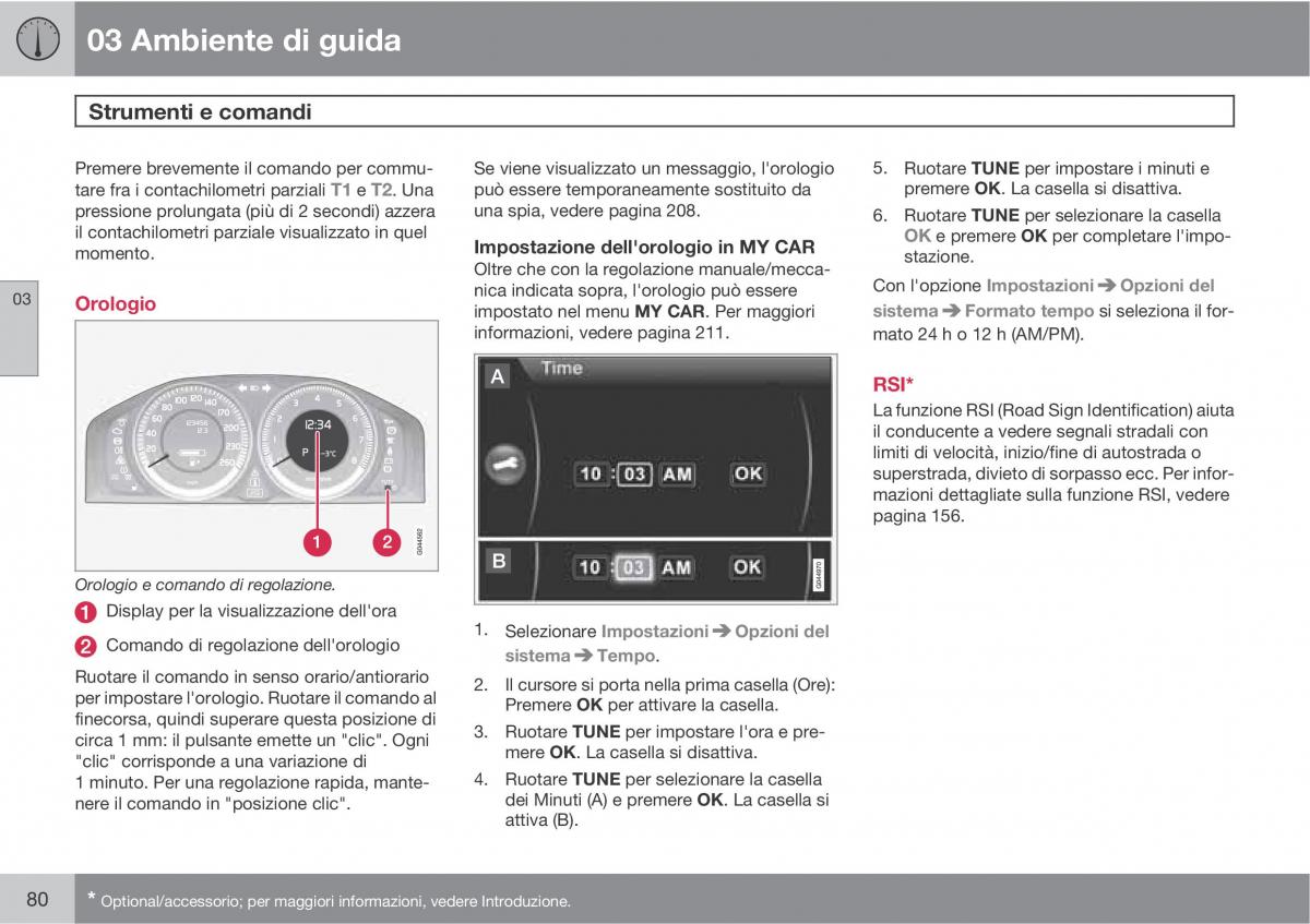 Volvo V70 III 3 manuale del proprietario / page 82