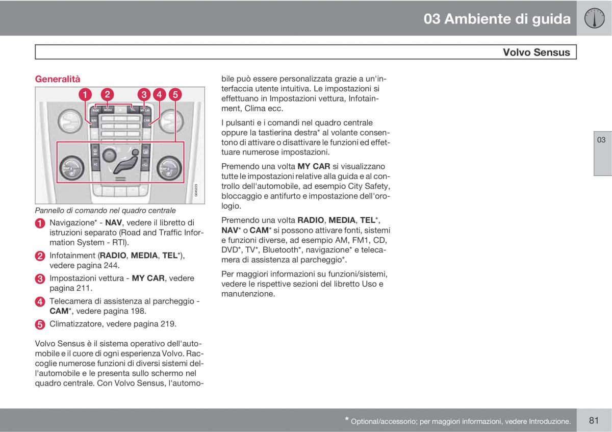 Volvo V70 III 3 manuale del proprietario / page 83