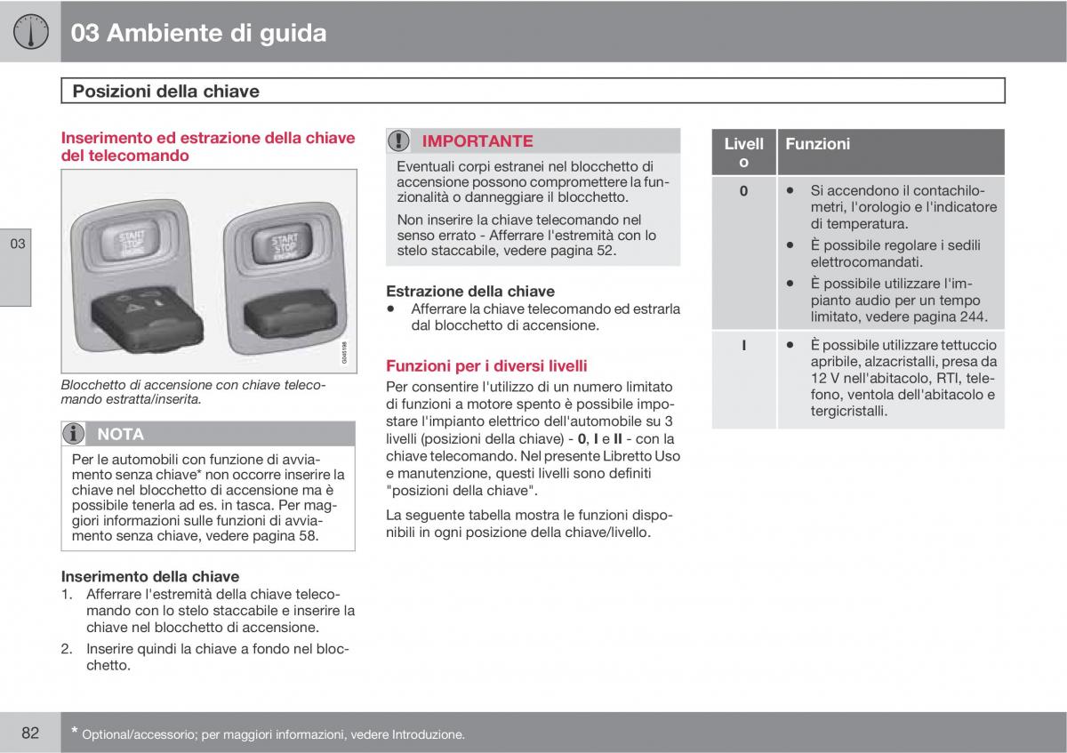 Volvo V70 III 3 manuale del proprietario / page 84