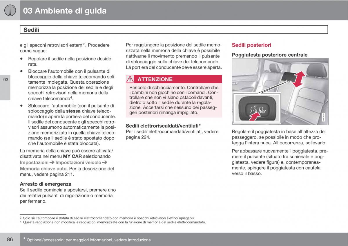 Volvo V70 III 3 manuale del proprietario / page 88