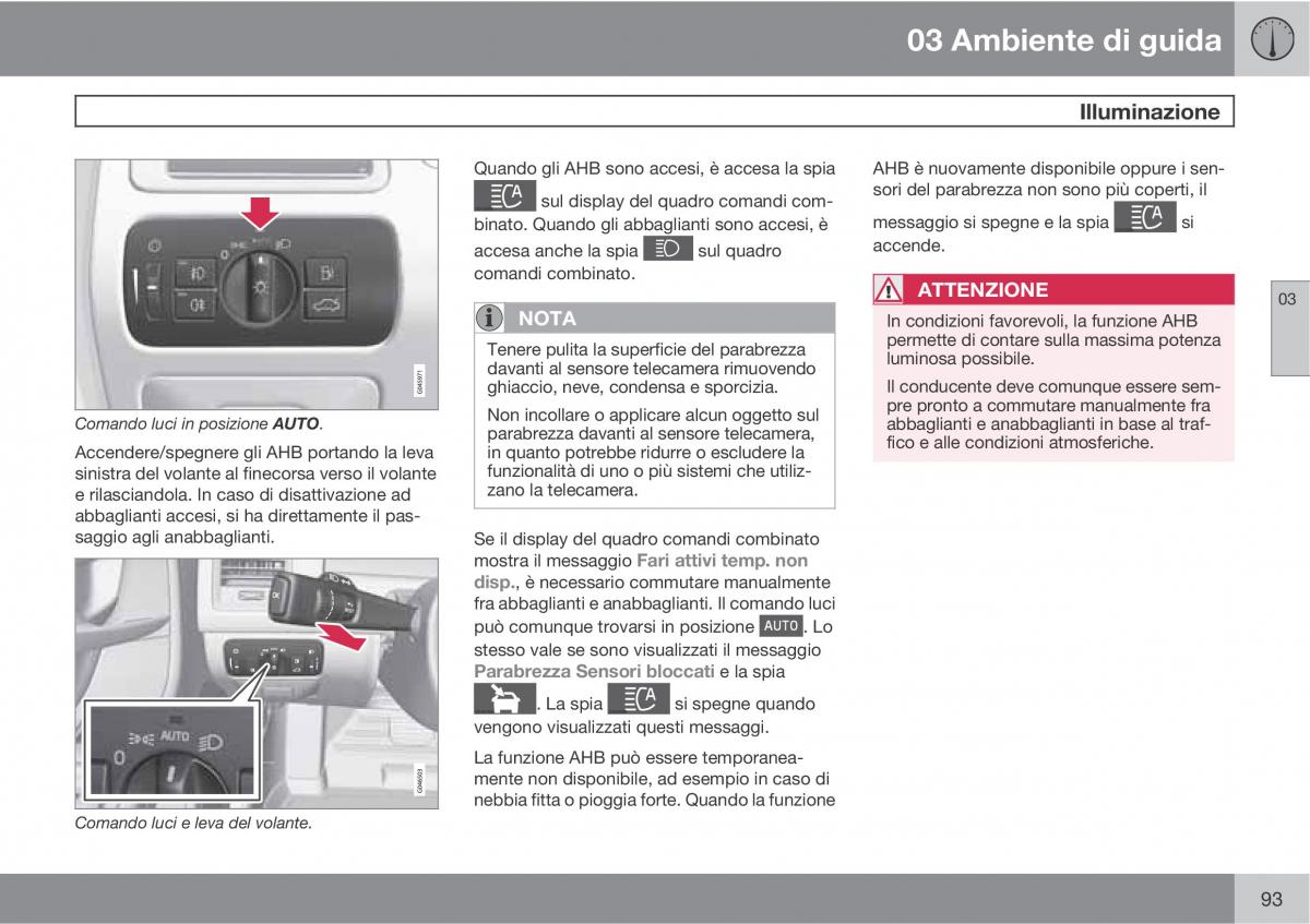 Volvo V70 III 3 manuale del proprietario / page 95