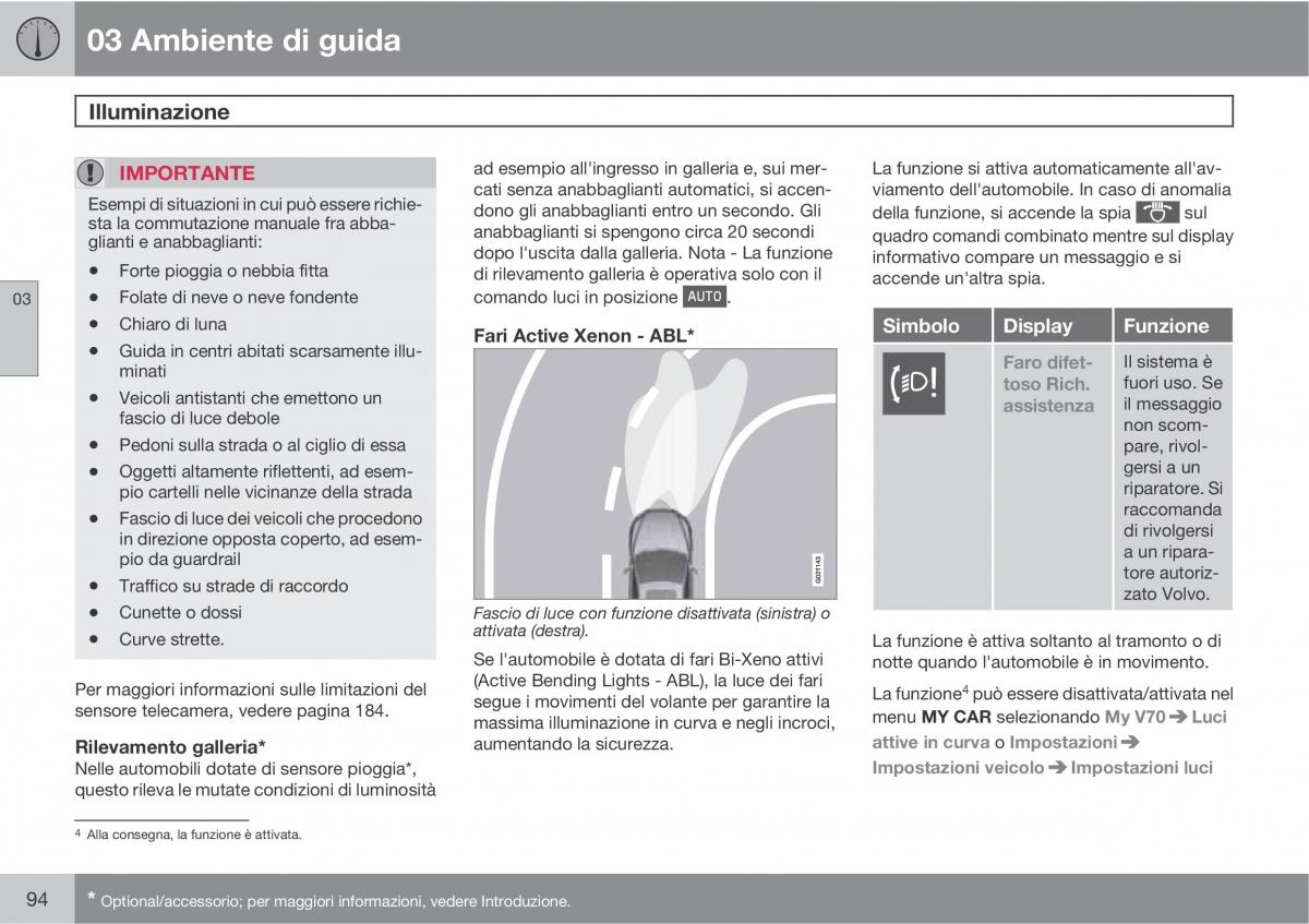 Volvo V70 III 3 manuale del proprietario / page 96