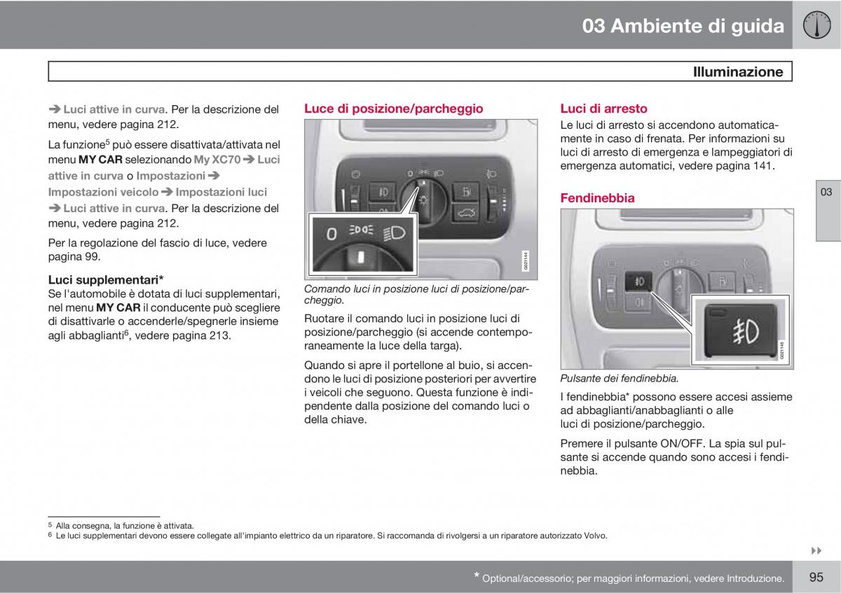 Volvo V70 III 3 manuale del proprietario / page 97