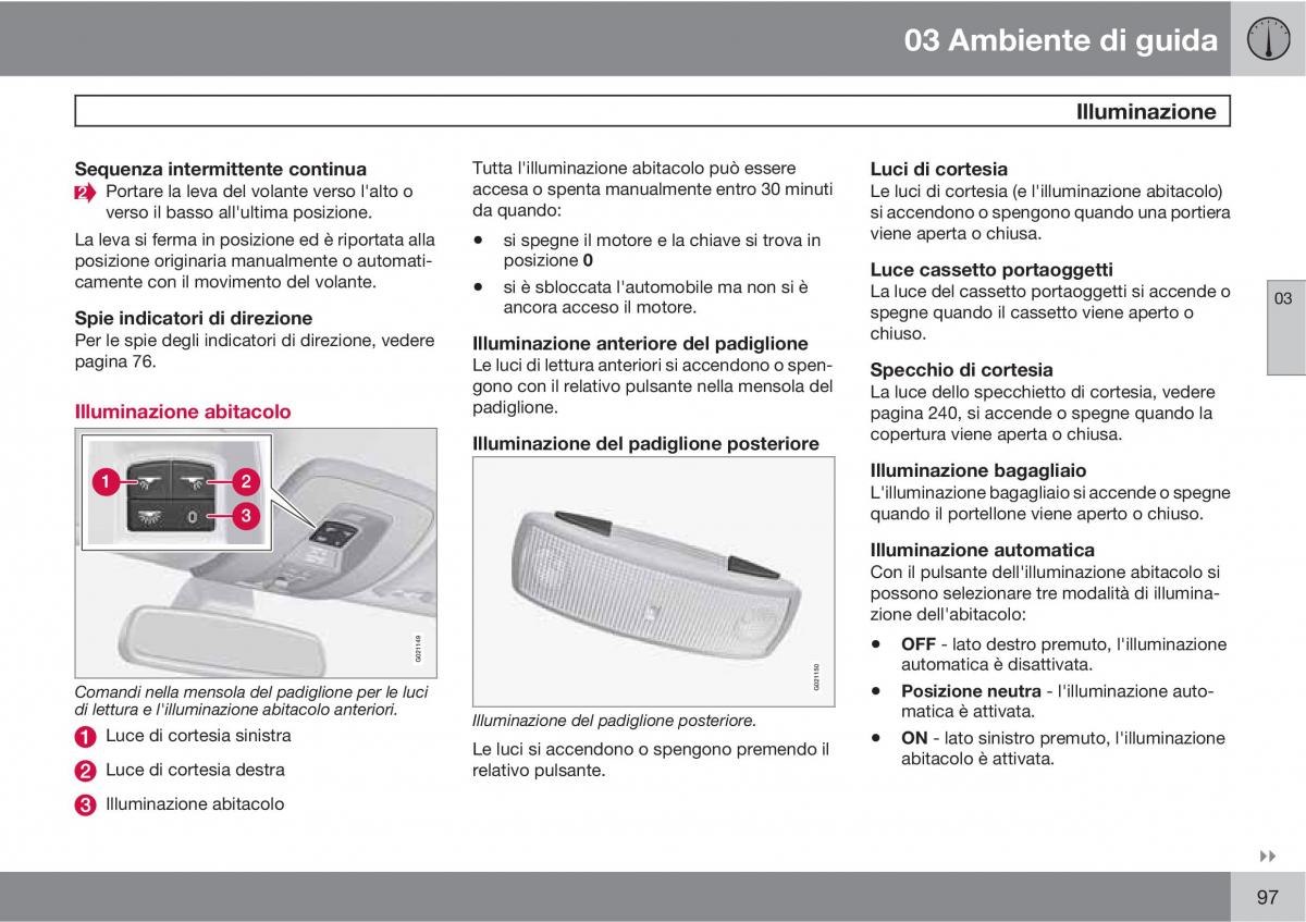 Volvo V70 III 3 manuale del proprietario / page 99