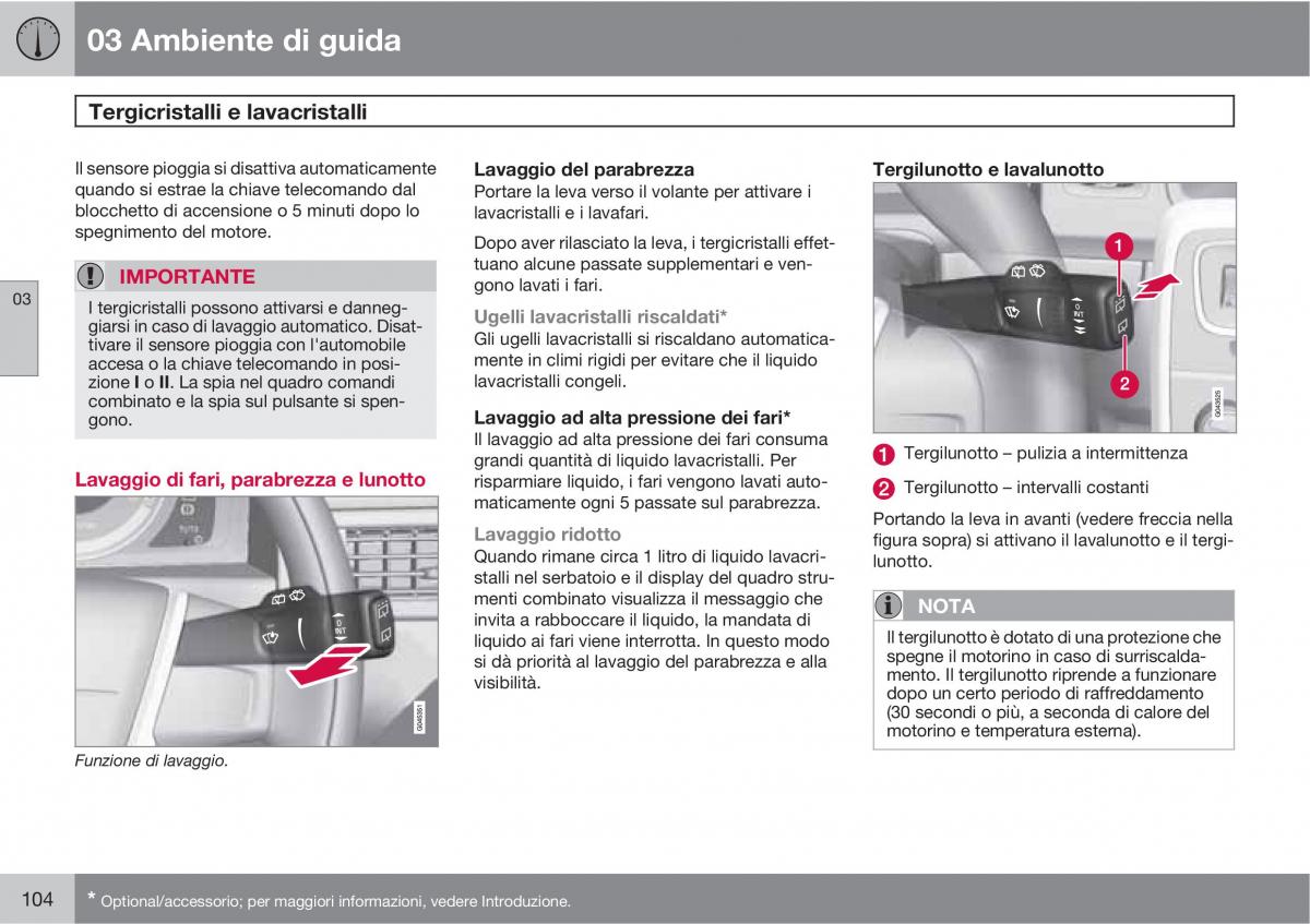 Volvo V70 III 3 manuale del proprietario / page 106