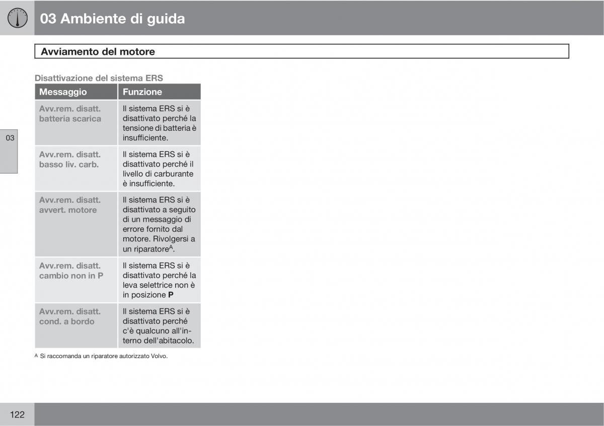 Volvo V70 III 3 manuale del proprietario / page 124