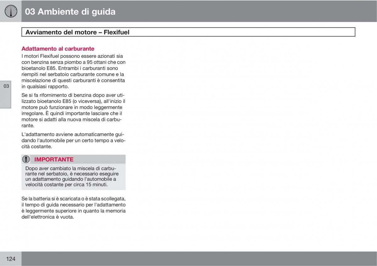 Volvo V70 III 3 manuale del proprietario / page 126