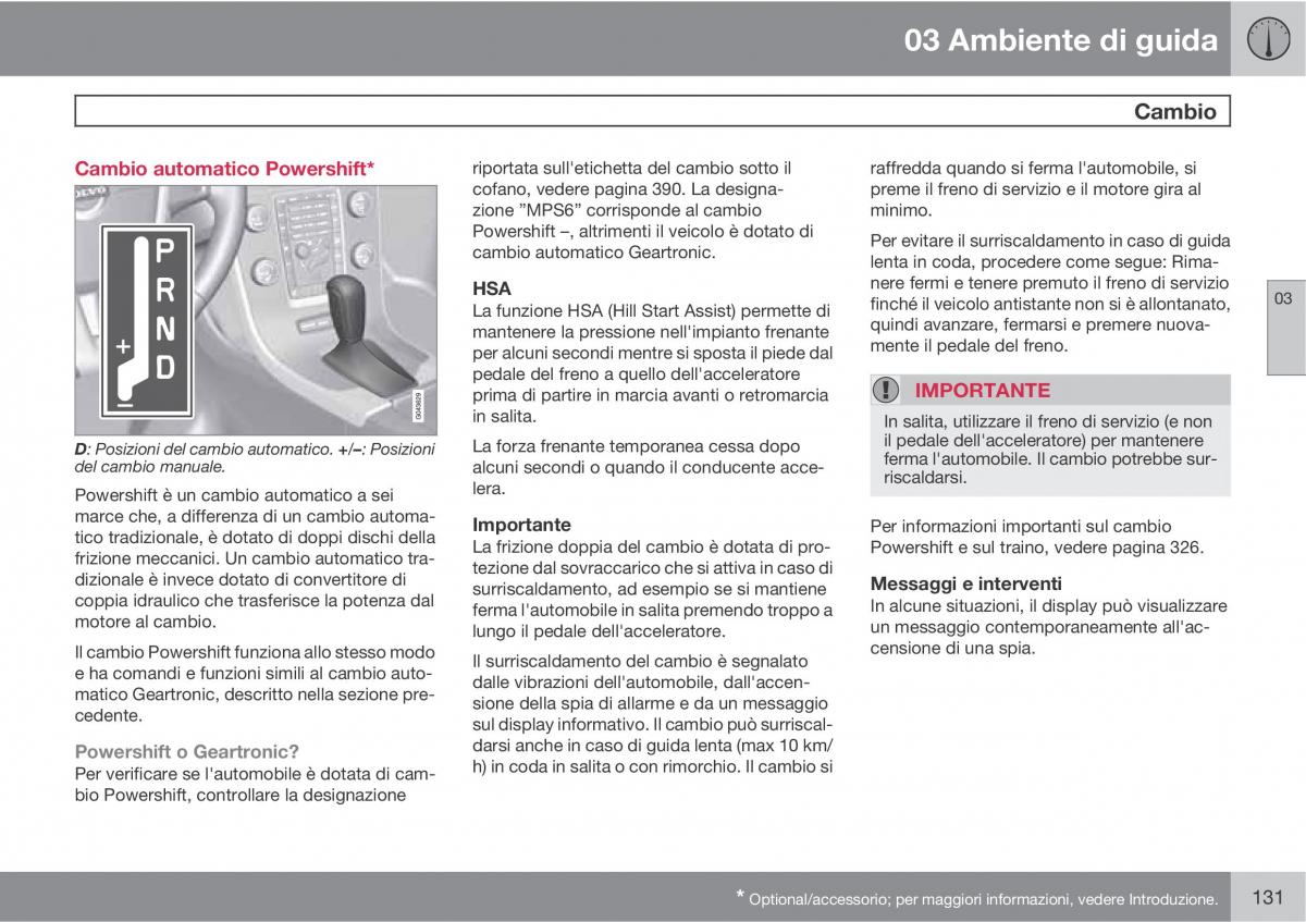 Volvo V70 III 3 manuale del proprietario / page 133