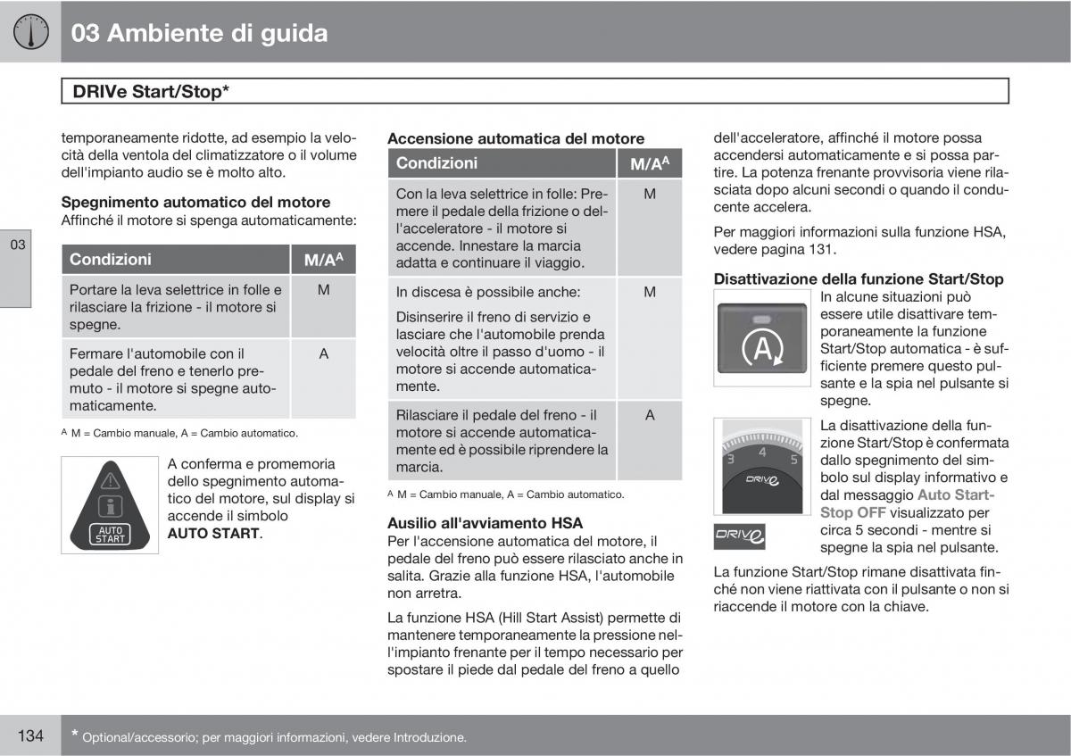 Volvo V70 III 3 manuale del proprietario / page 136