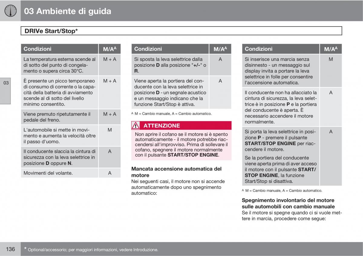 Volvo V70 III 3 manuale del proprietario / page 138