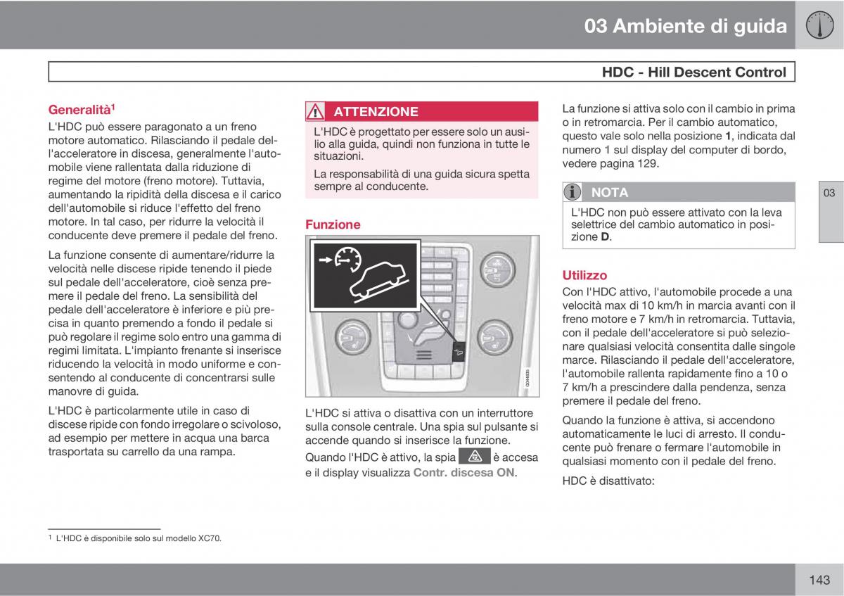 Volvo V70 III 3 manuale del proprietario / page 145