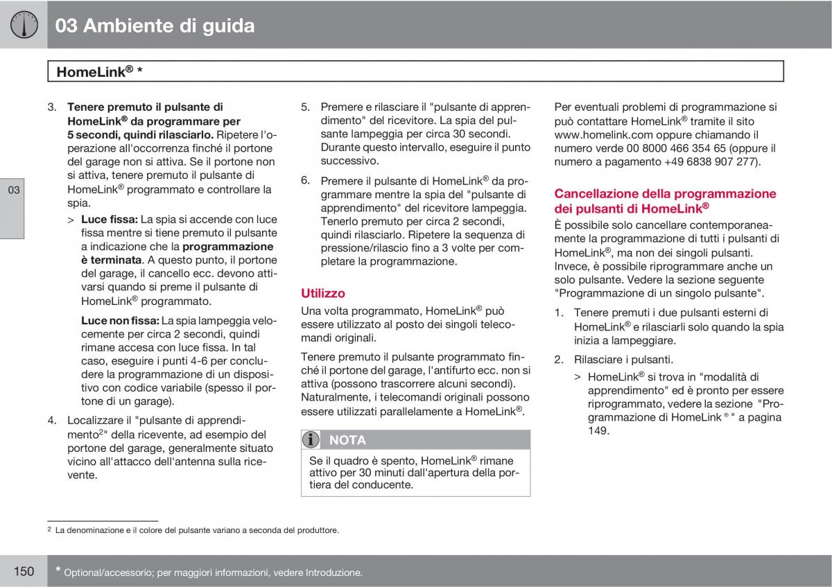 Volvo V70 III 3 manuale del proprietario / page 152