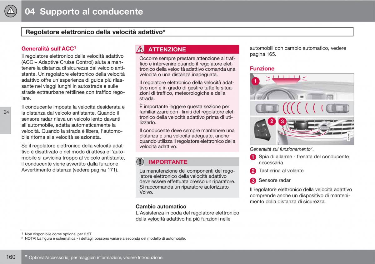 Volvo V70 III 3 manuale del proprietario / page 162