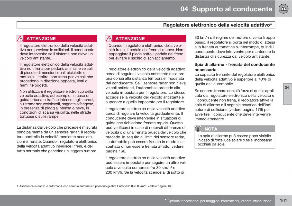 Volvo V70 III 3 manuale del proprietario / page 163