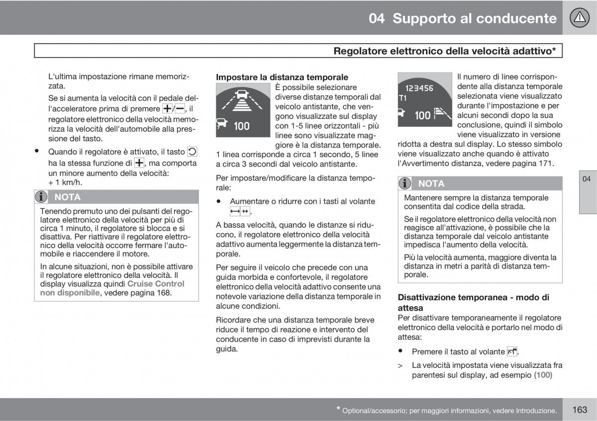 Volvo V70 III 3 manuale del proprietario / page 165