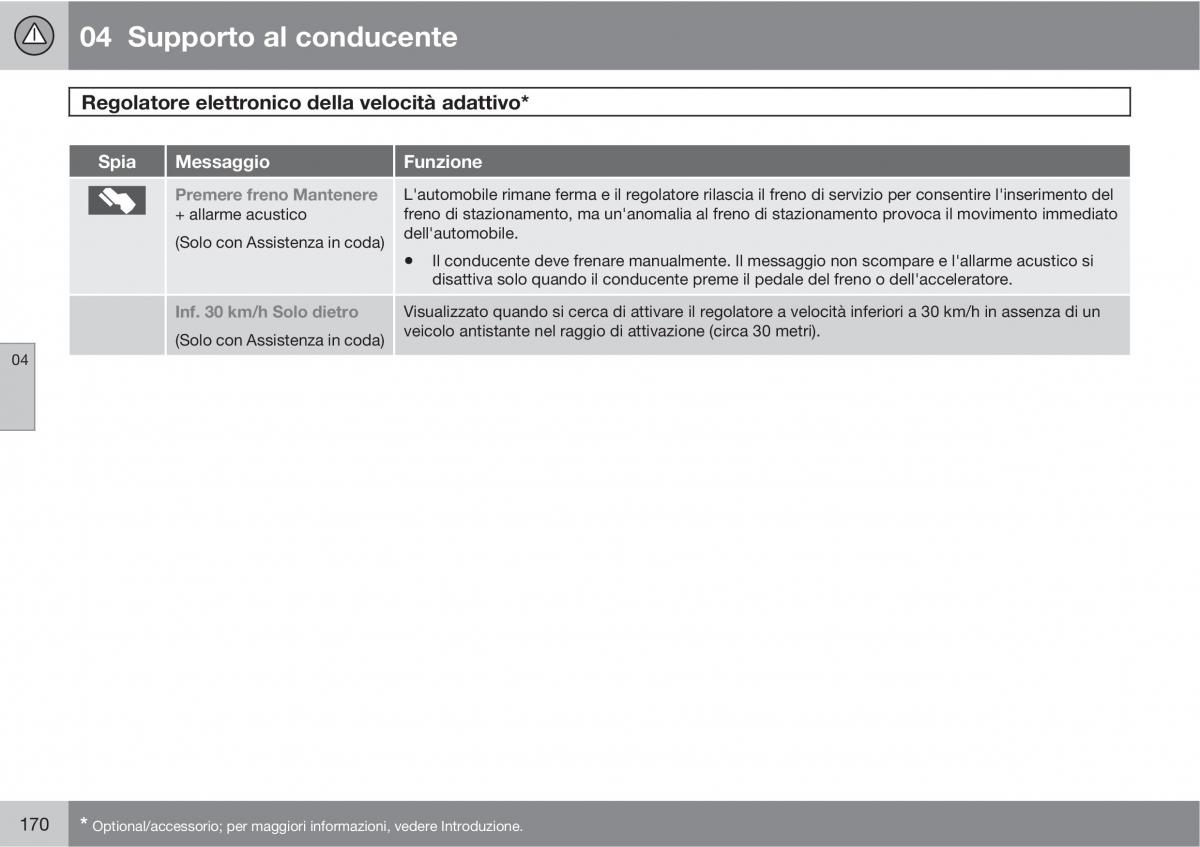 Volvo V70 III 3 manuale del proprietario / page 172