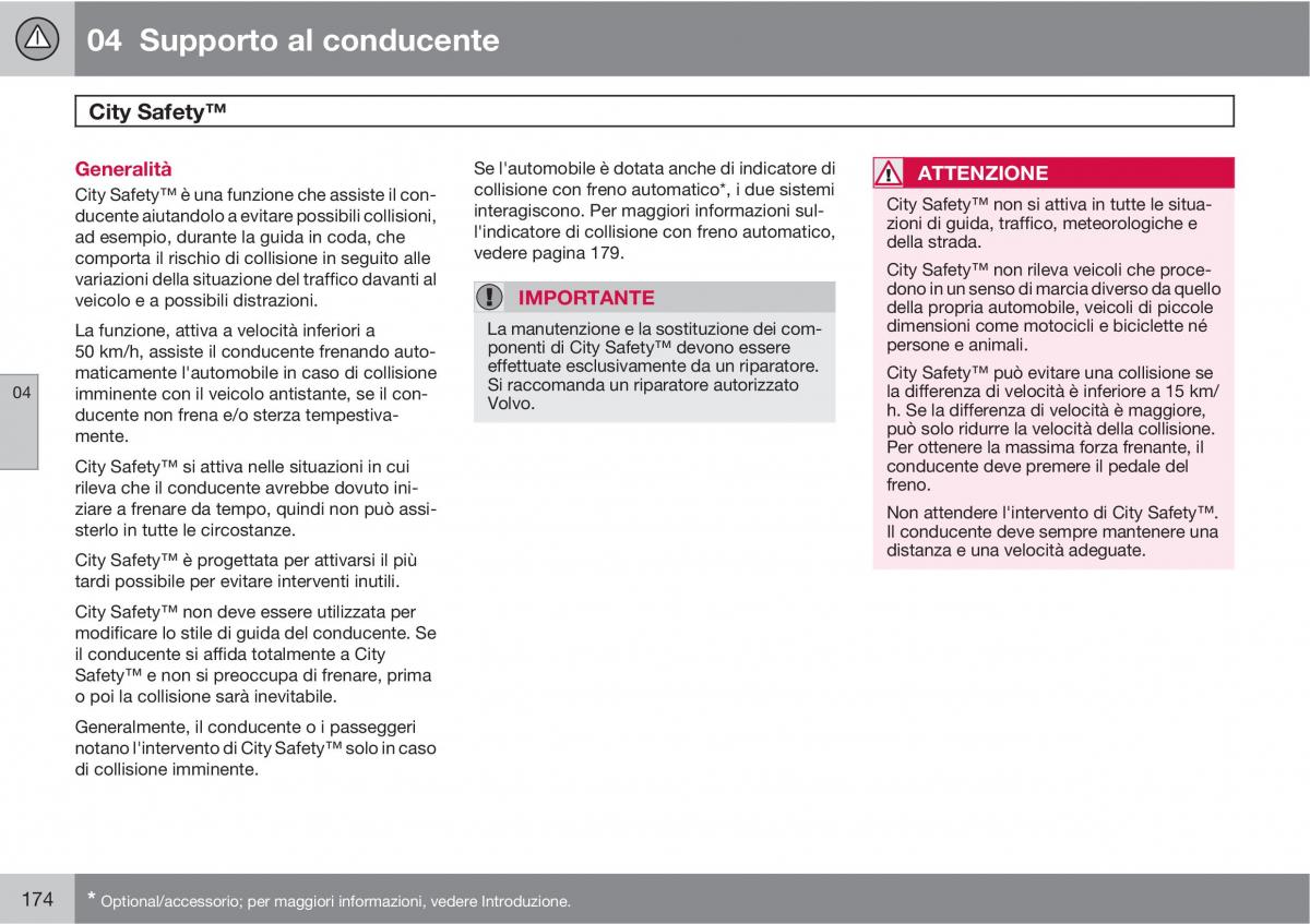 Volvo V70 III 3 manuale del proprietario / page 176