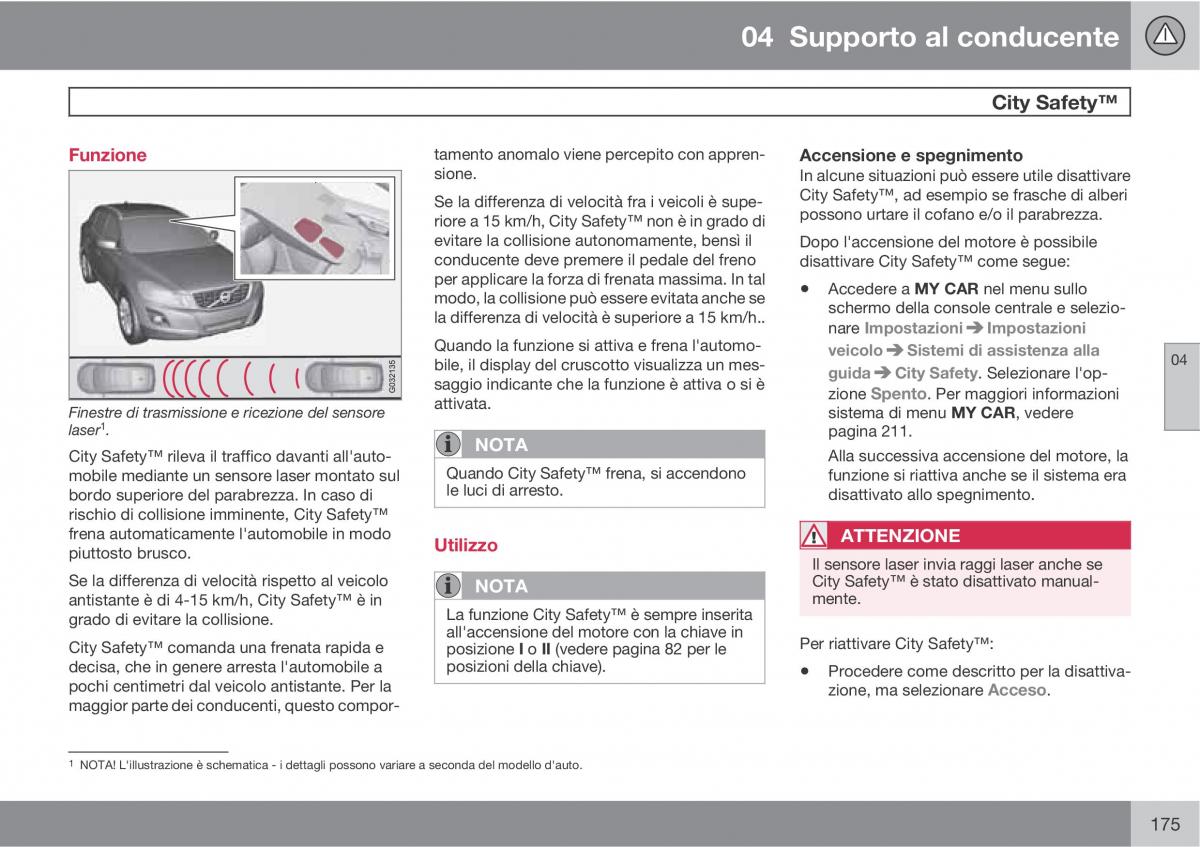 Volvo V70 III 3 manuale del proprietario / page 177