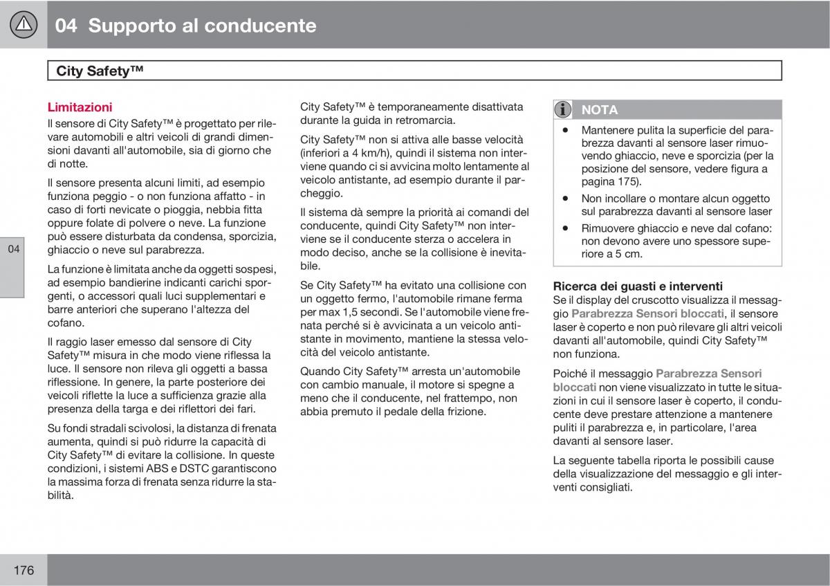 Volvo V70 III 3 manuale del proprietario / page 178