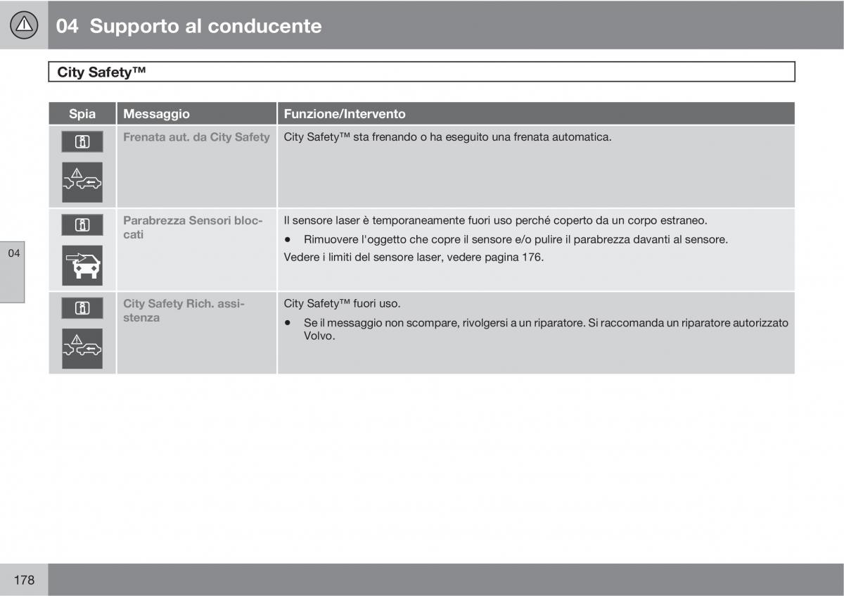 Volvo V70 III 3 manuale del proprietario / page 180