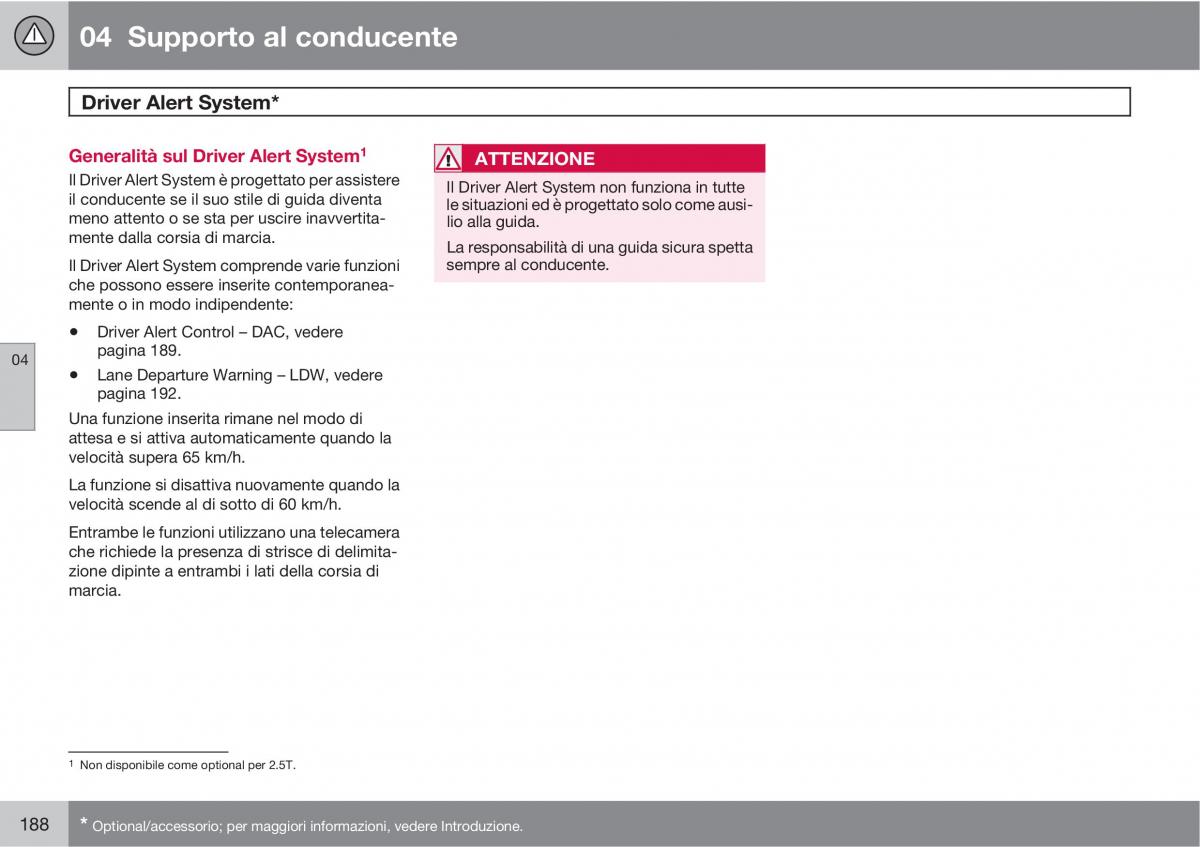 Volvo V70 III 3 manuale del proprietario / page 190