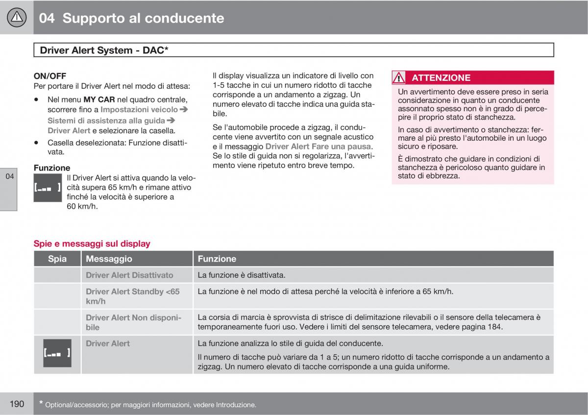 Volvo V70 III 3 manuale del proprietario / page 192