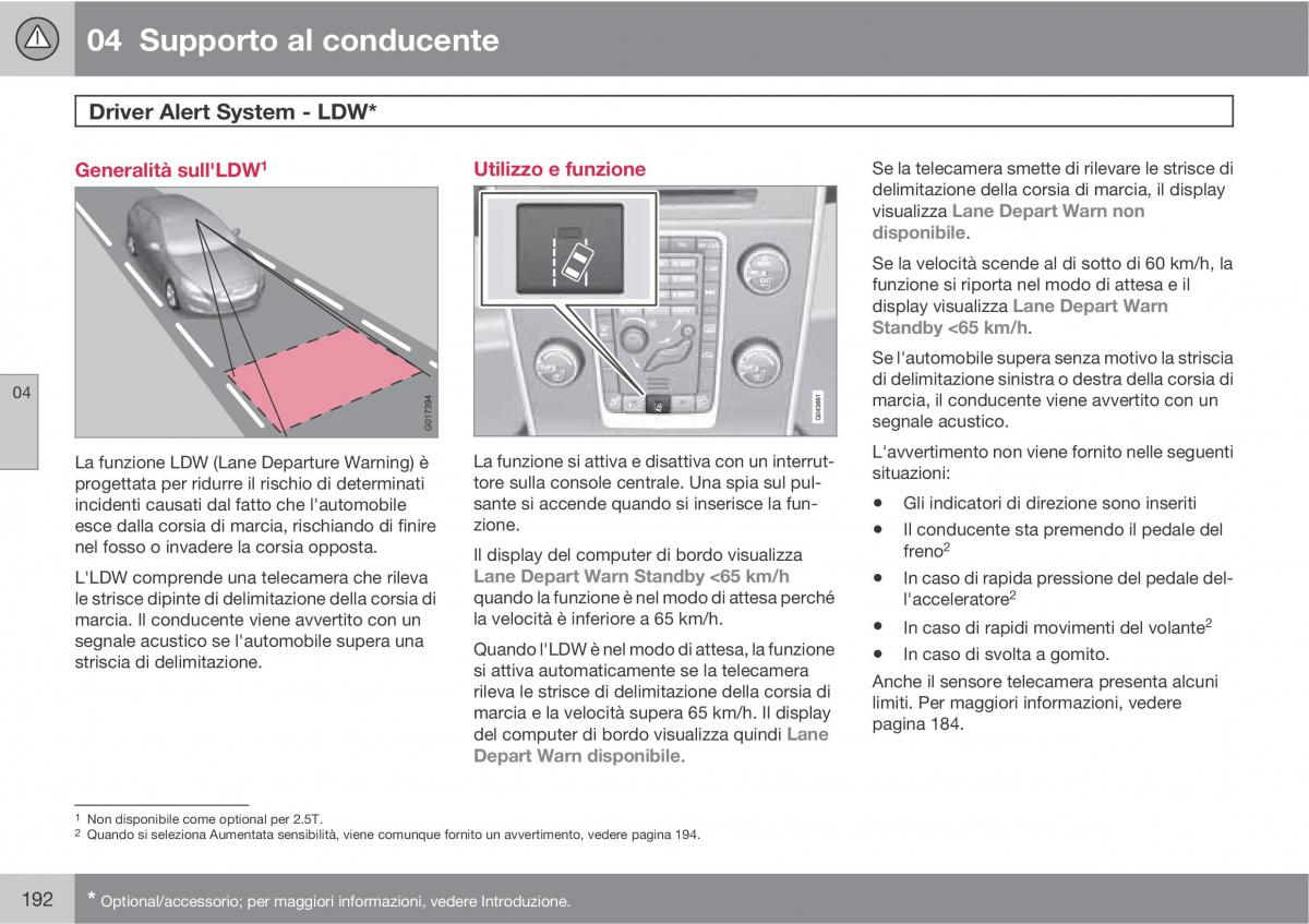 Volvo V70 III 3 manuale del proprietario / page 194