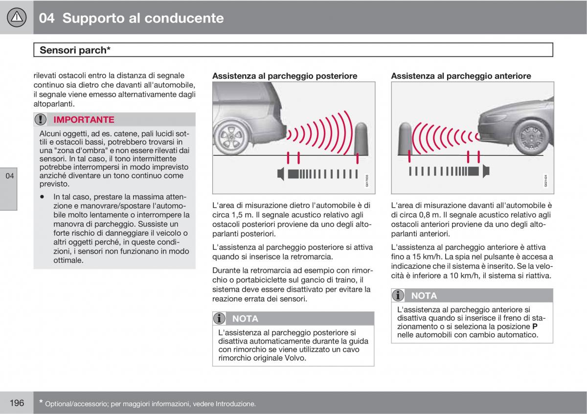 Volvo V70 III 3 manuale del proprietario / page 198