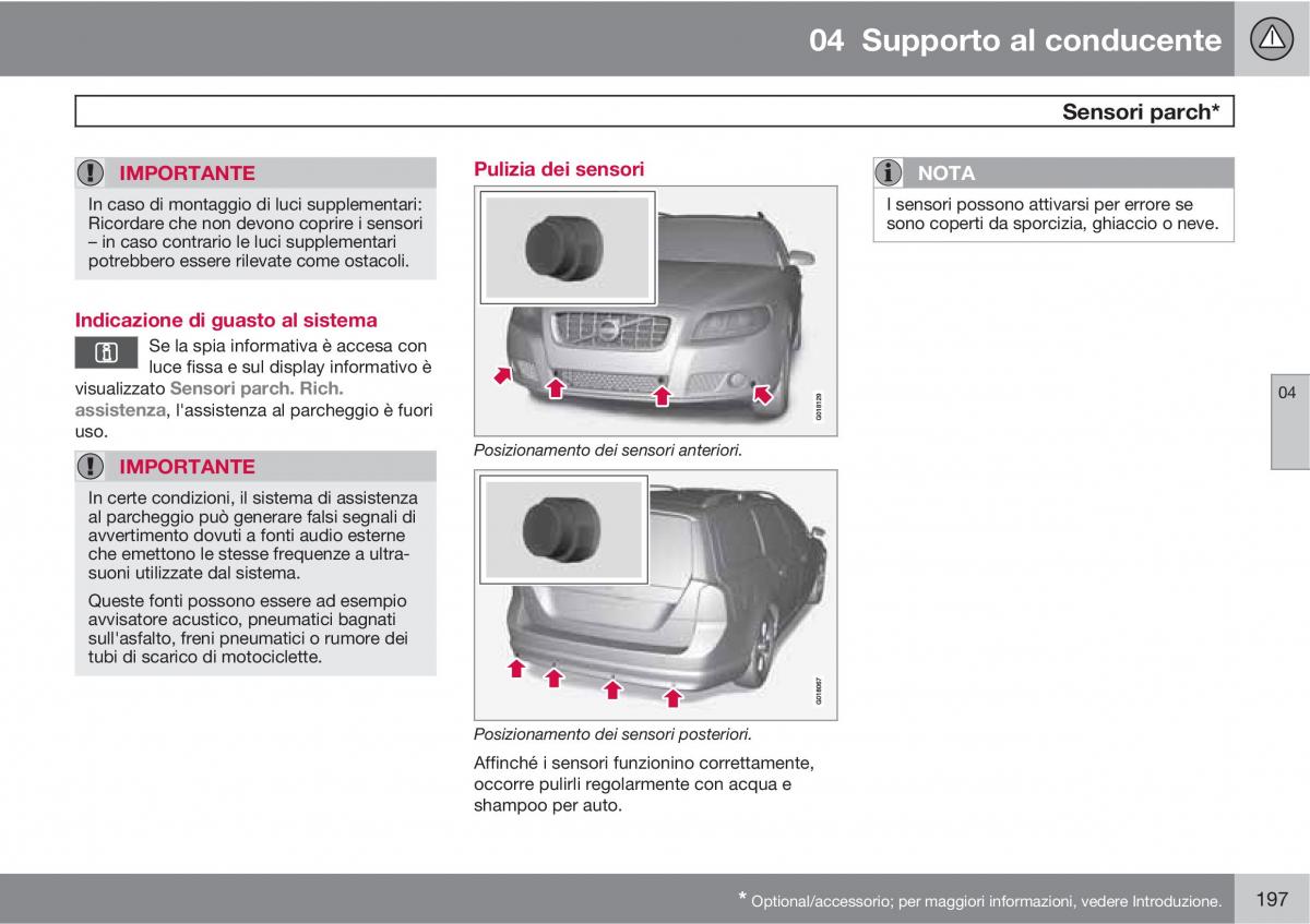 Volvo V70 III 3 manuale del proprietario / page 199