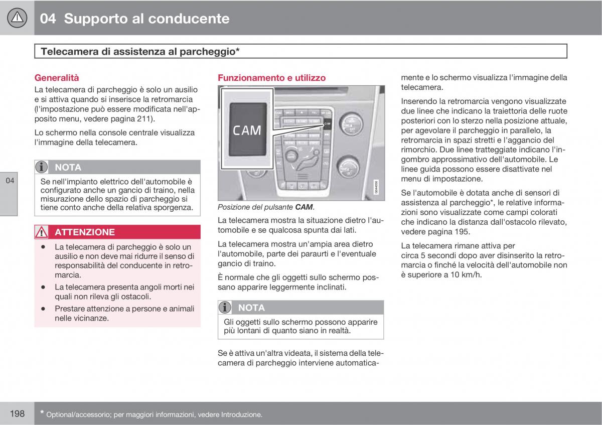 Volvo V70 III 3 manuale del proprietario / page 200